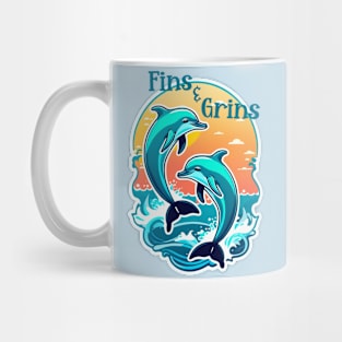 Fins & Grins Dolphins Mug